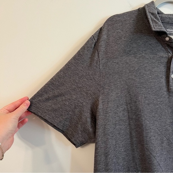Men’s Vineyard Vines Charcoal Gray Polo Shirt size XL - Picture 2 of 5